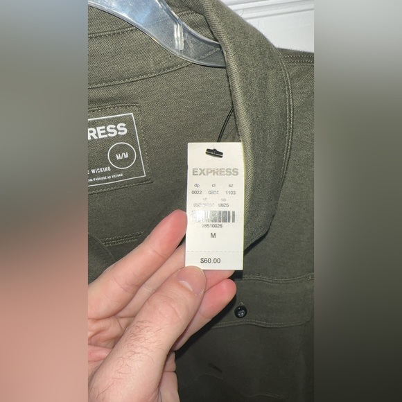 NWT Men’s Express Long Sleeve Polo Shirt - Picture 3 of 7